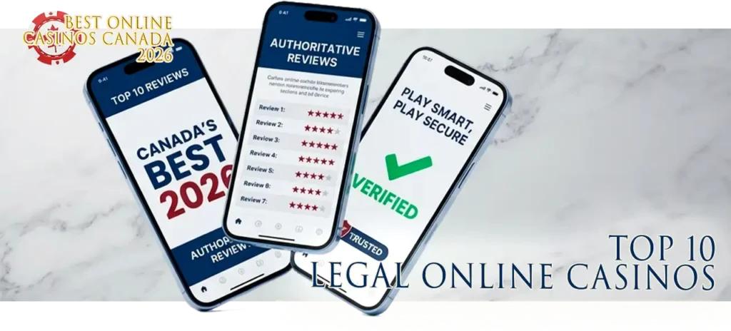 Comprehensive list of the top 10 legal and licensed online casinos in Canada.