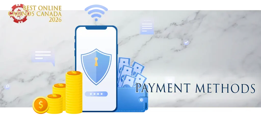 Secure deposit and withdrawal methods including Interac and Crypto.